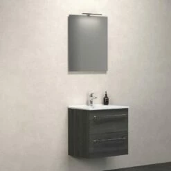 Dansani Spar-Set Multo+ Amber Mit Spiegel Und Lampe Pine Grey 61 Cm