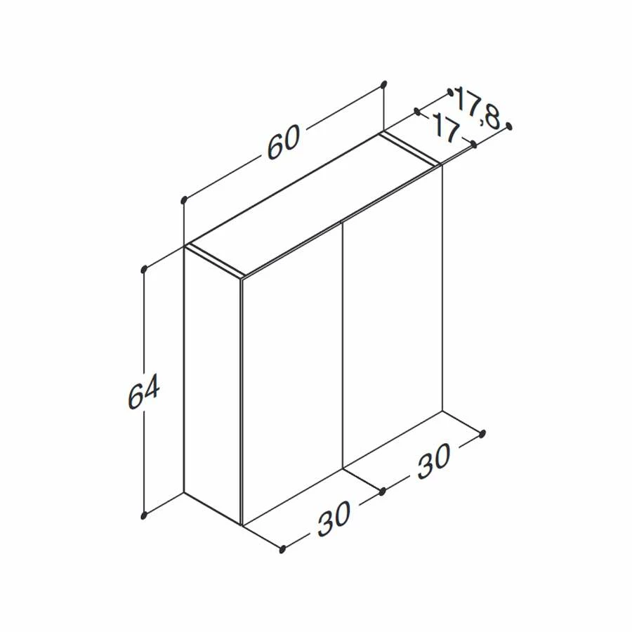 Dansani Spar-Set Multo+ Amber Mit Spiegelschrank Und Lampe Warme Eiche 61 Cm – Bild 4