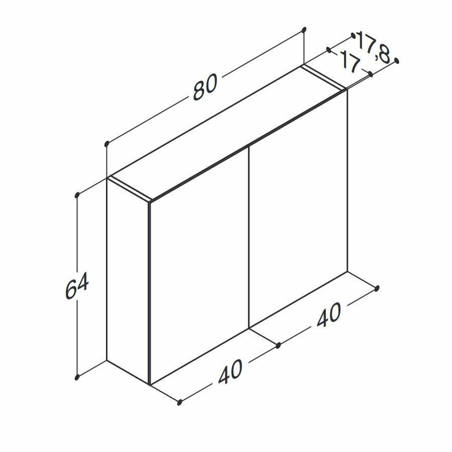 Dansani Spar-Set Multo+ Amber Mit Spiegelschrank Und Lampe Weiß Matt 81 Cm – Bild 6