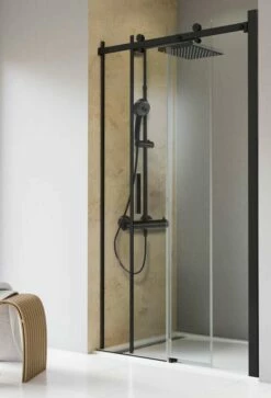 Schulte Toura Schiebetür-Gleittür In Nische 8 Mm Black Style