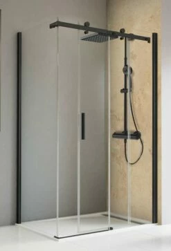 Schulte Toura Schiebetür-Gleittür Inklusive Seitenwand 8 Mm Black Style