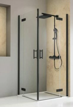 Schulte Toura Eckeinstieg 4-teilig 8 Mm Black Style