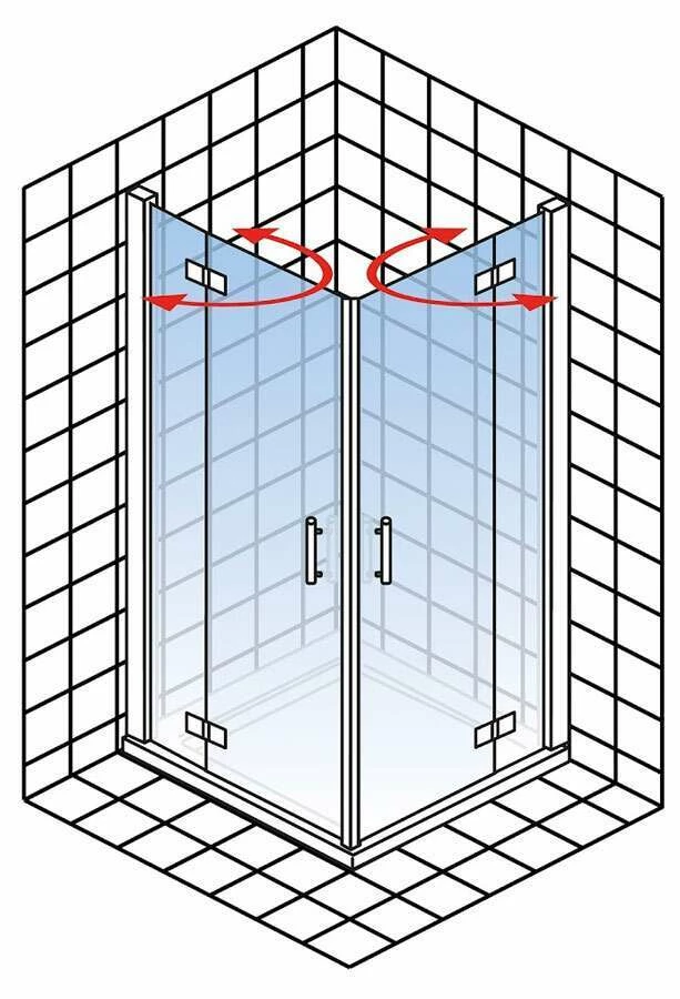 Schulte Toura Eckeinstieg 4-teilig 8 Mm Black Style – Bild 6