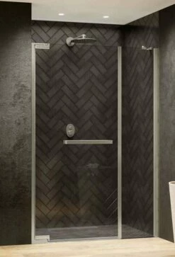 Novellini N180 G+F Drehtür Mit Nebenteil In Nische Versione Nero