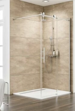 Schulte MasterClass Duschwand Walk In Schiebetür Mit Stabilisationsbügel