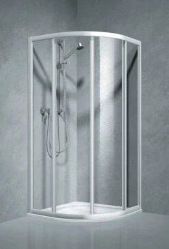 Koralle Duschkabine TwiggyTop Runddusche, Schiebetüren