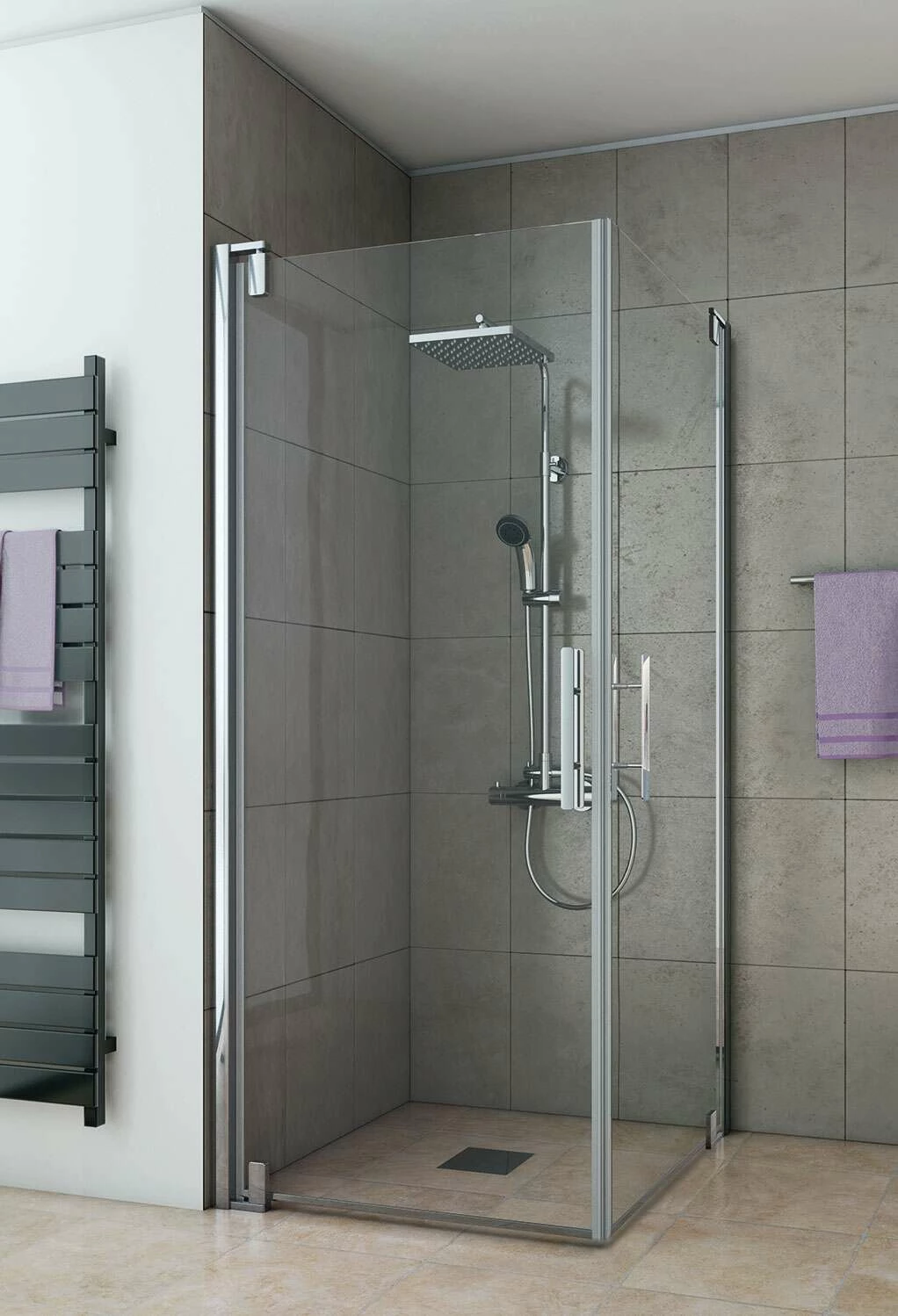 Breuer Duschkabine Europa Design Eckeinstieg 2-teilig