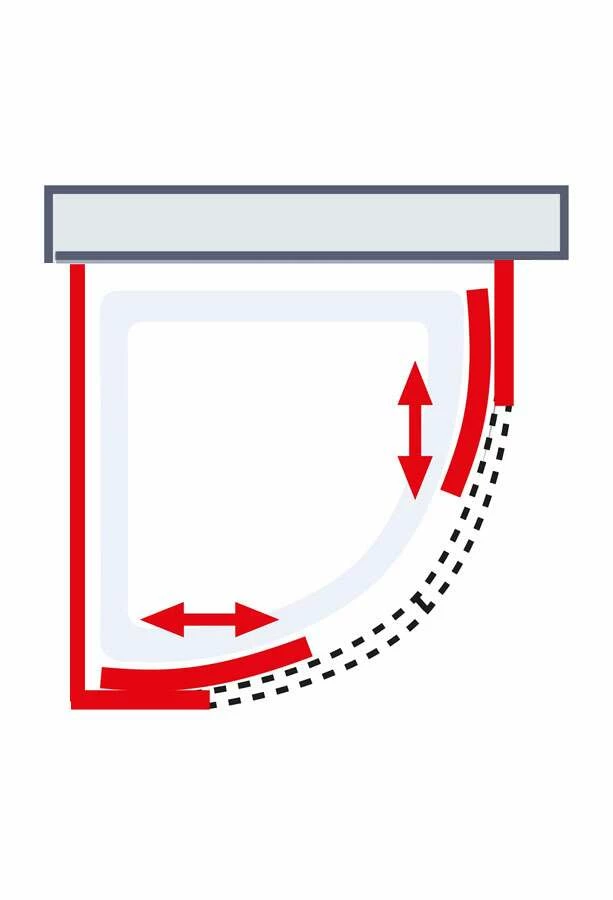 Schulte Kristall/Trend U-Kabine Runddusche II Inklusive Seitenwand – Bild 2