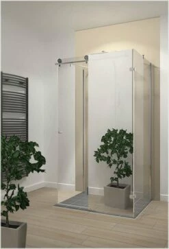 Schulte MasterClass U-Kabine Schiebetür Gleittür Spiegelglas 8 Mm