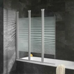 Schulte Alexa Style Badewannenaufsatz 3-teilig Mit Dekor Querstreifen