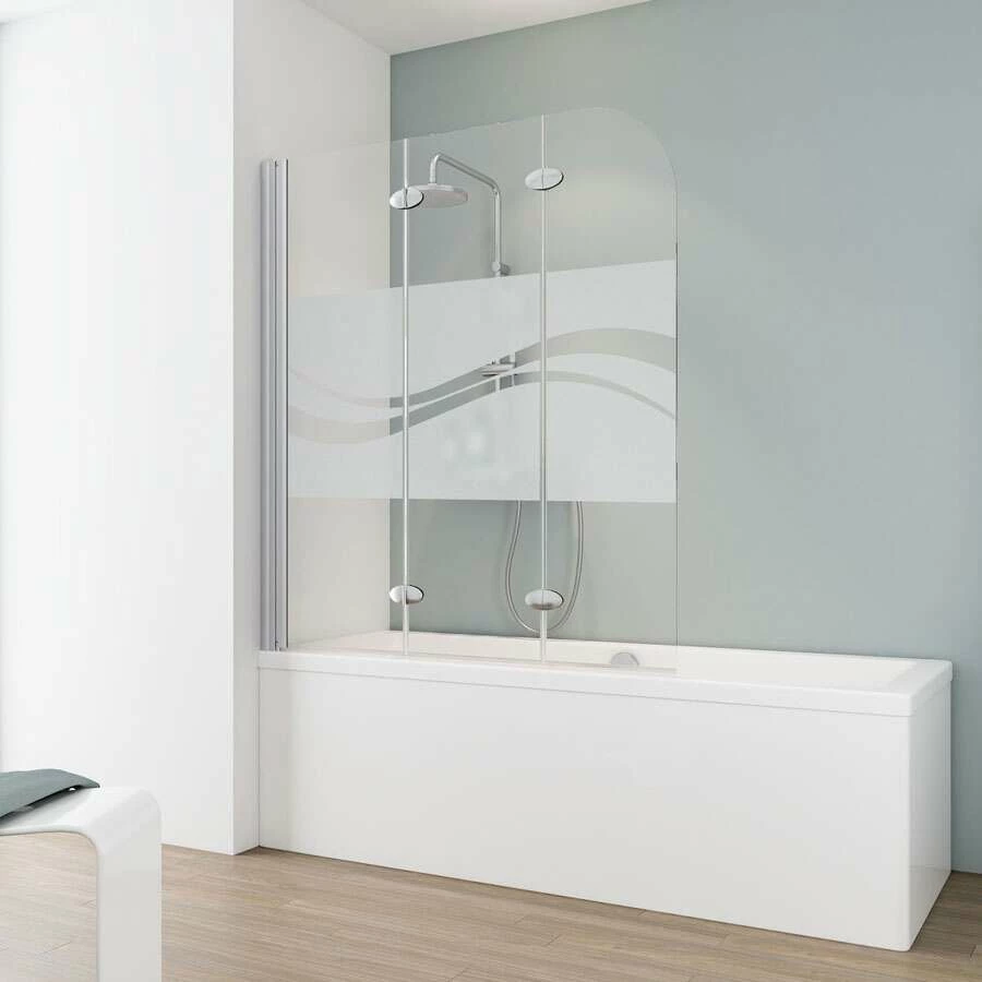 Schulte Sunny Badewannenaufsatz 3-teilig Mit Dekor