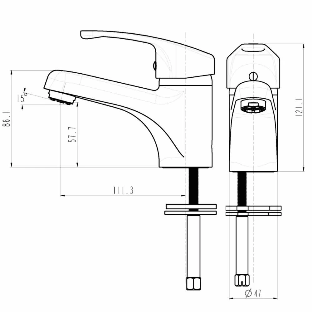 Schütte Waschtischarmatur Magna In Chrom Mit Niederdruck – Bild 2