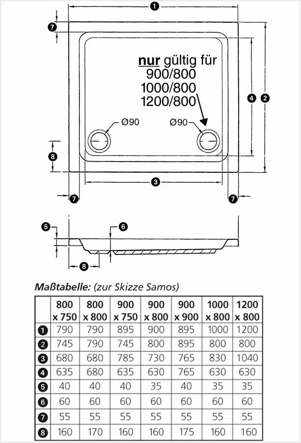 Ottofond Duschwanne Samos â Bild 2