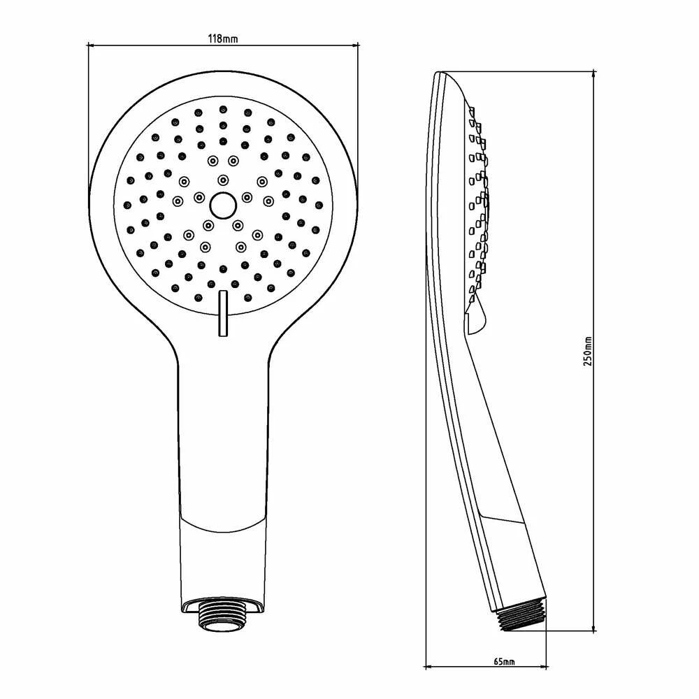 Schütte Handbrause Broadway In Weiß-chrom – Bild 2