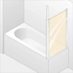 Hüppe 501 Design Pure Seitenwand Für Badewannenaufsatz