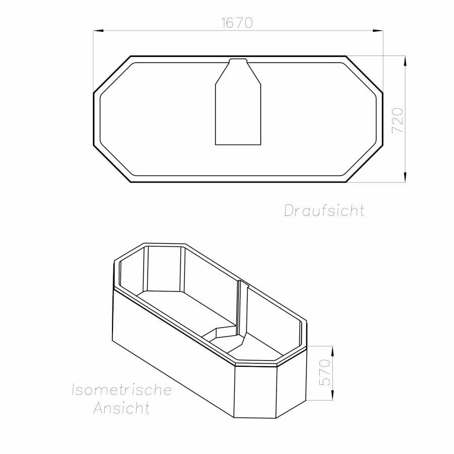 Ottofond Wannenträger Für Badewanne Sicilia 1700 – Bild 2
