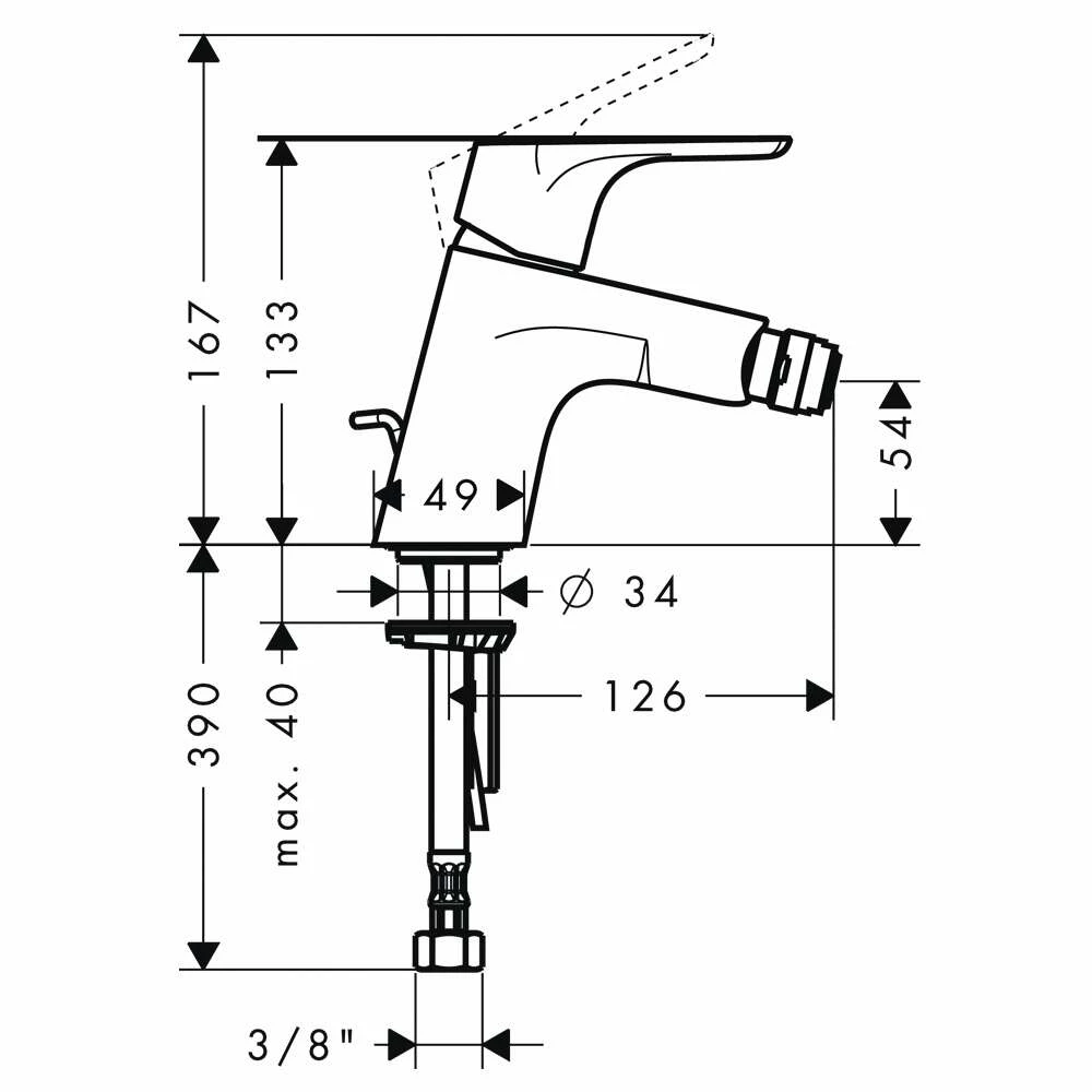 Hansgrohe Focus Einhebel-Bidetmischer – Bild 2