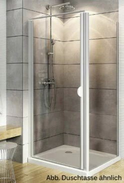 Schulte Dusche Sunny Komplett-Set 80 Mit Drehtür, Seitenwand Und Duschtasse