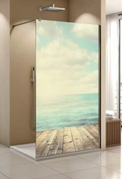 Profiltek Dekordusche FIXED ONE OT Duschwand 8 Mm Motiv Karibik