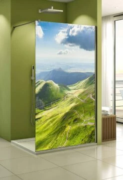 Profiltek Dekordusche FIXED ONE OT Duschwand 8 Mm Motiv Bergluft