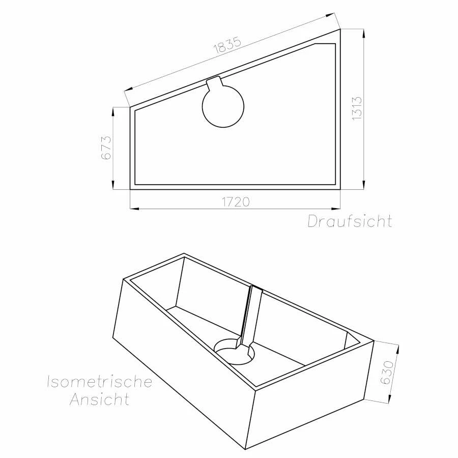 Ottofond Wannenträger Für Raumsparwanne Galia II B, 175 Cm – Bild 2