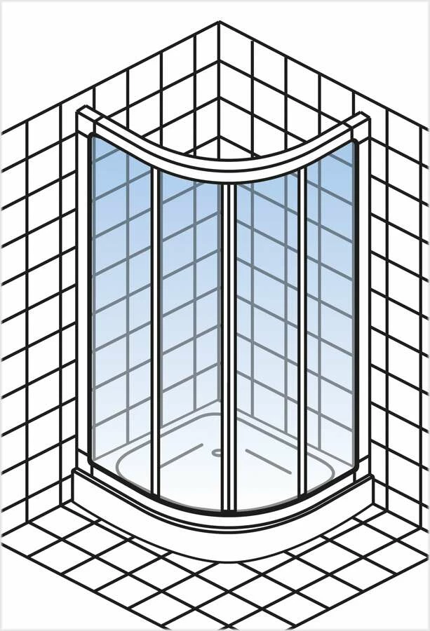 Schulte Kristall Trend Runddusche II 4-teilig – Bild 4