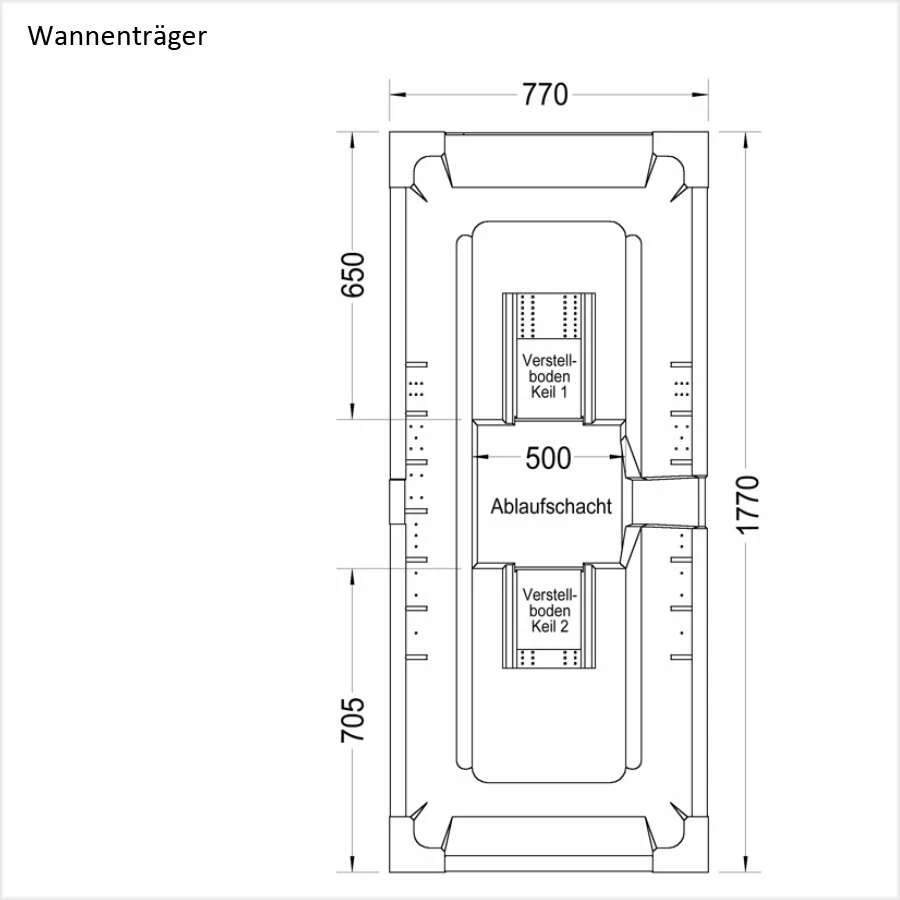 Ottofond Rechteckbadewanne Madera 180 X 80 Manhattangrau – Bild 3