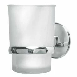 Fackelmann Vision Glas Mit Halter Chrom Glänzend