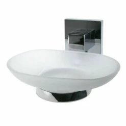 Fackelmann Mare Ablageschale Glas, Chrom Glänzend