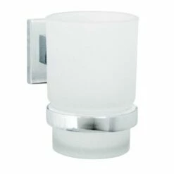 Fackelmann Mare Glas Mit Halter Chrom Glänzend