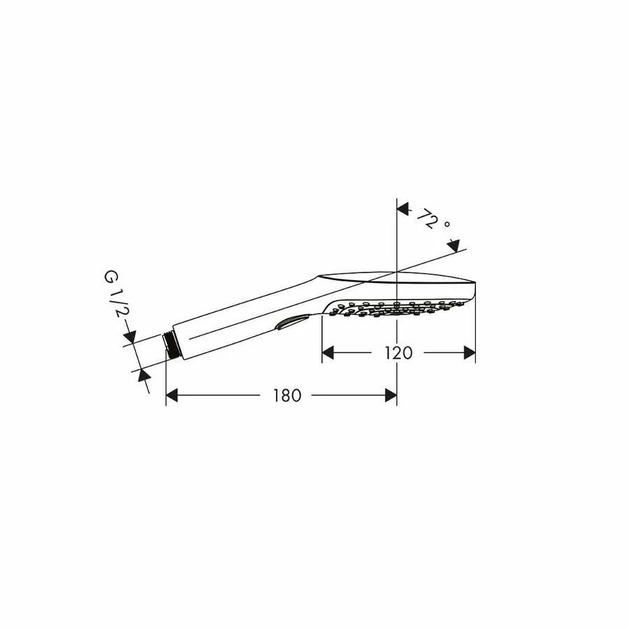 Hansgrohe Raindance Select E 120 3jet Handbrause Chrom â Bild 2