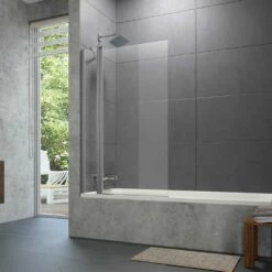 Hüppe 501 Design Pure Badewannenaufsatz 2-teilig Sondermaß