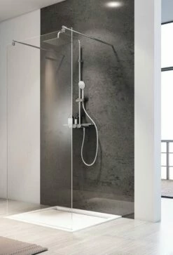 Schulte Davita Duschwand Walk In Free Mit 2 Stabilisationsbügeln 8 Mm