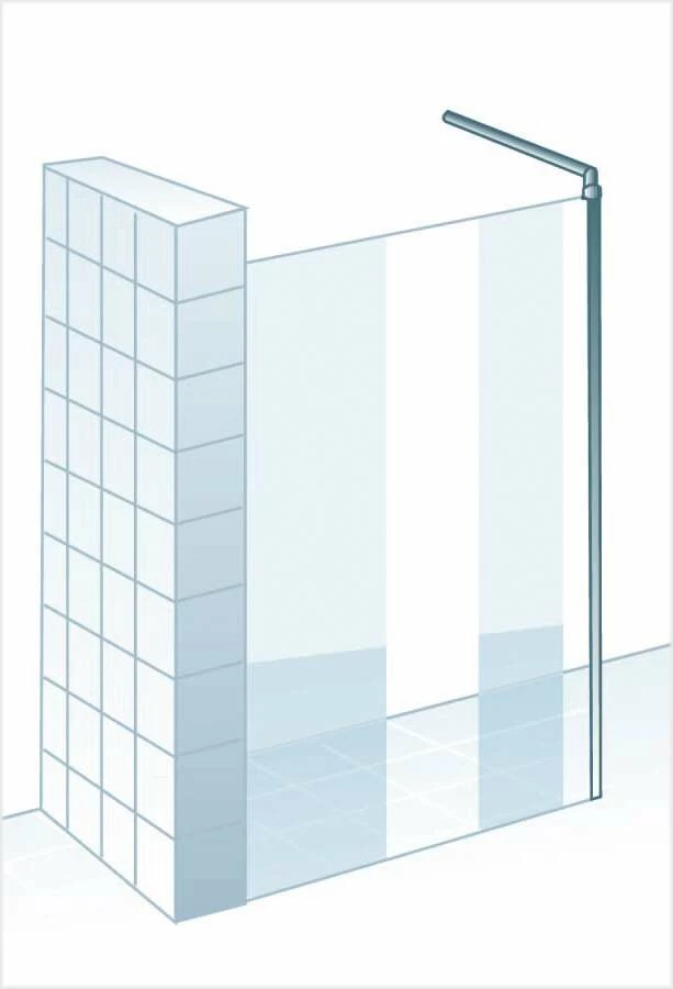 Schulte Garant Duschwand Walk In Mit Stabilisationsbügel – Bild 2