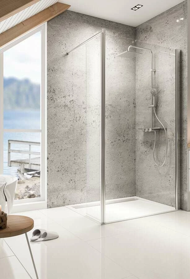 Schulte Garant Duschwand Walk In Mit Beweglichem Element + Stabilisationsbügel