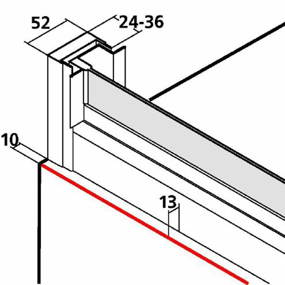 Kermi Nova 2000 Gleittür 3-tlg F. Nische Oder F. SW Kurz Express – Bild 3