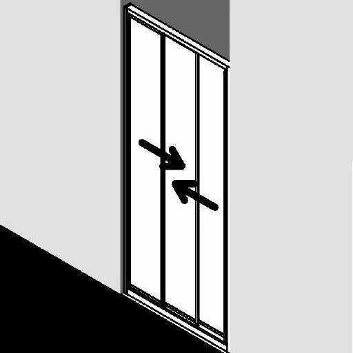 Kermi Nova 2000 Gleittür 3-tlg F. Nische Oder F. SW Kurz Express – Bild 4