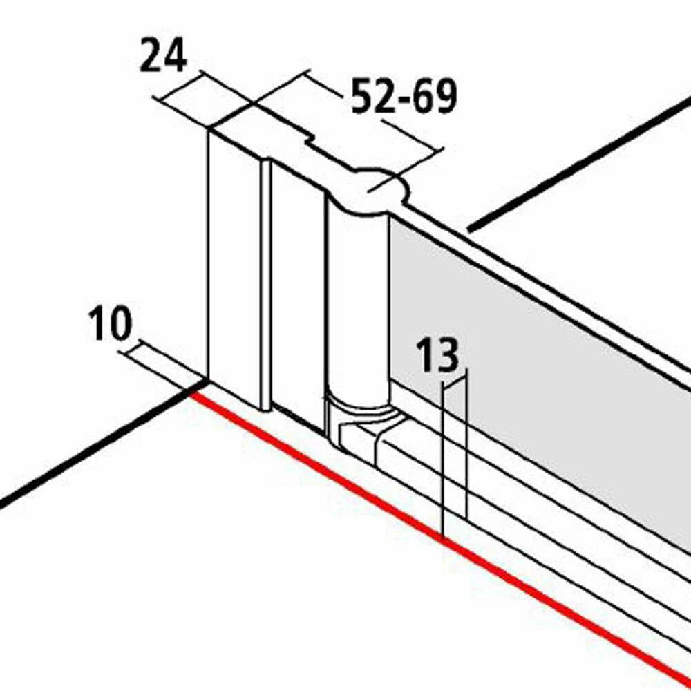 Kermi Nova 2000 Pendeltür F. Nische Oder F. SW Kurz – Bild 4