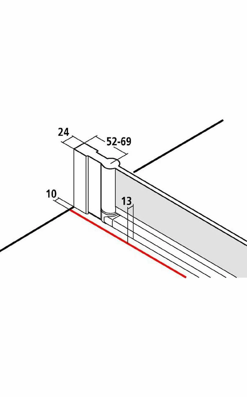 Kermi Nova 2000 Pendeltür An Festteil F. Nische Oder F. SW Kurz – Bild 7