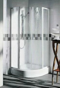 Kermi Nova 2000 Runddusche Pendeltür An Festteil Asym.