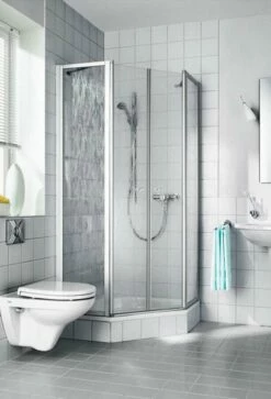 Kermi Nova 2000 Fünfeckdusche Pendeltür An Festteil