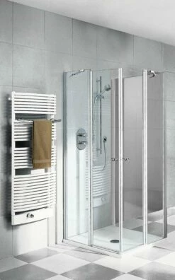 Kermi Ibiza 2000 U-Kabine Eckeinstieg Pendeltüren An Festfeldern