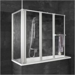 Duschmeister 302 Badewannenaufsatz Mit Seitenwand 3-teilig