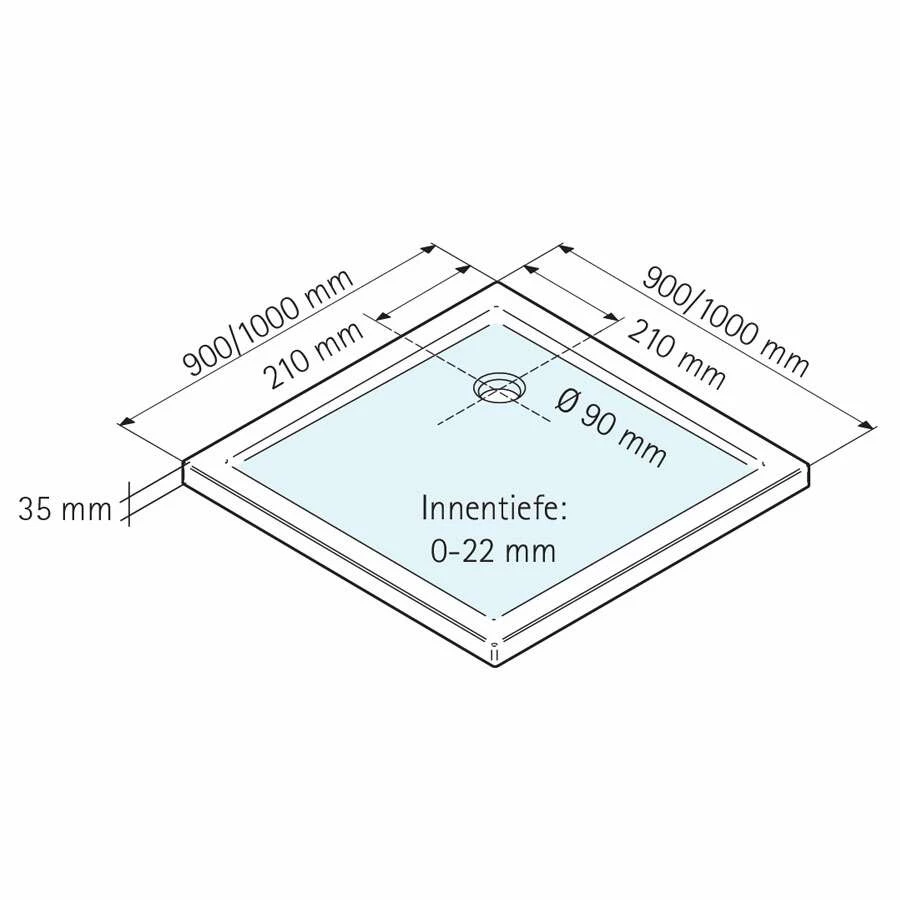 Schulte Duschwanne Mineralguss EF Flat – Bild 2