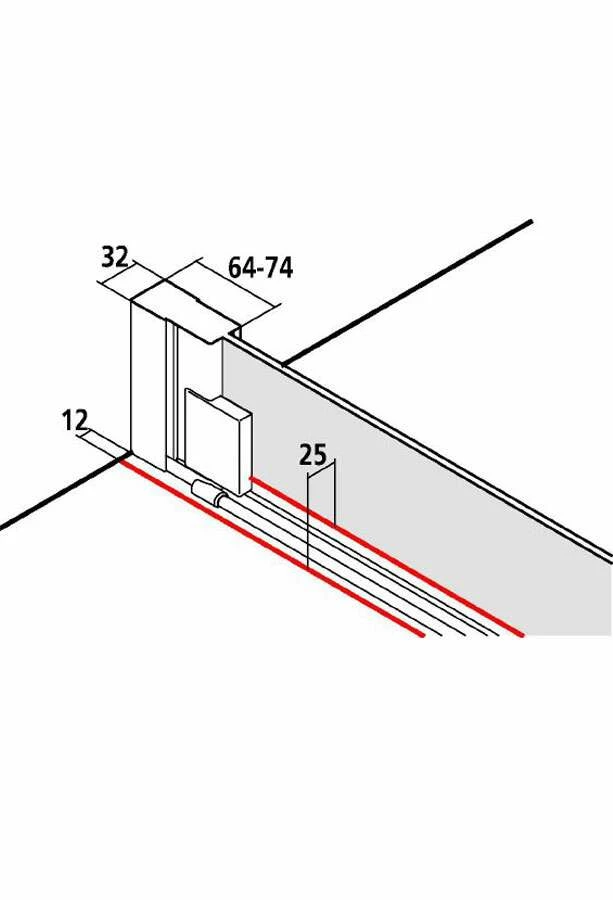 Kermi Raya Pendeltür 1-flg Für Nische Od. SW Kurz – Bild 5