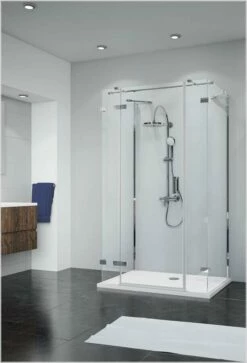 Breuer PANORAMA U-Kabine Drehtür Mit Festteil, Nebenteil Und 2 Seitenwänden