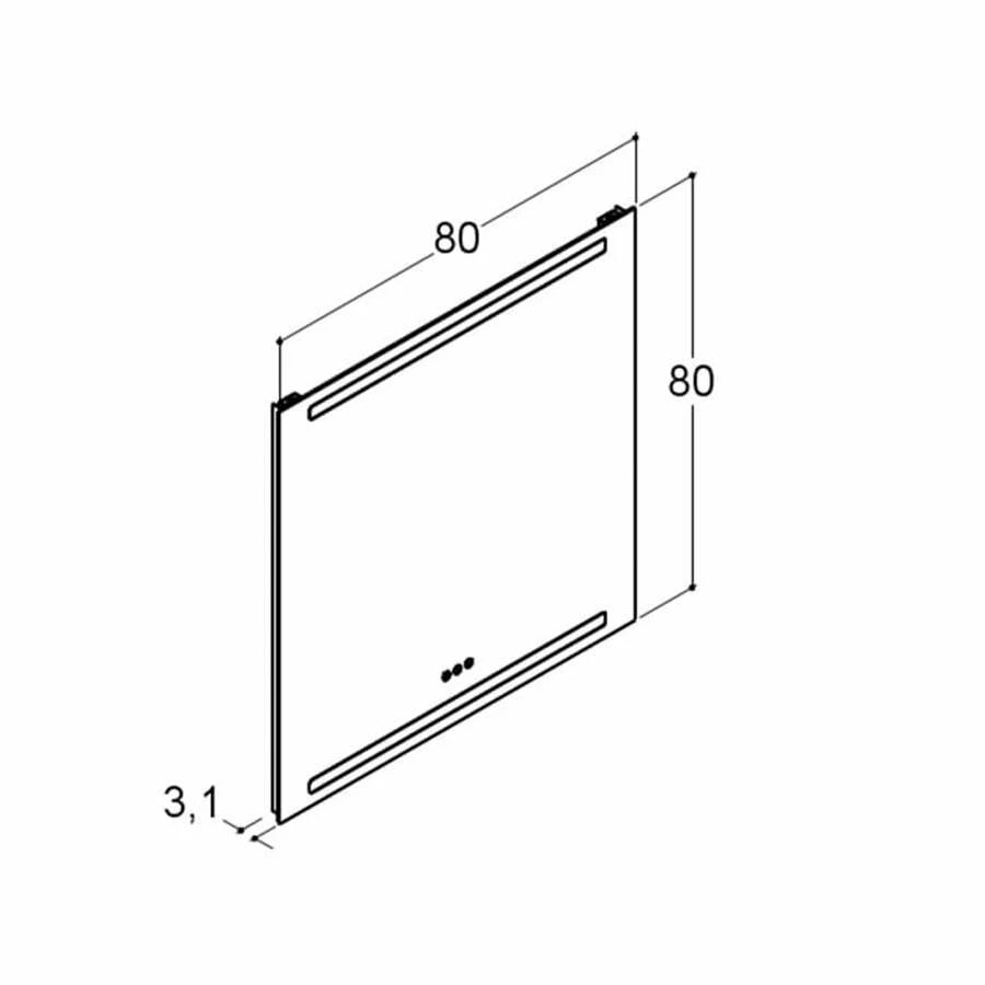 Dansani Delta Spiegel Mit Integrierter Beleuchtung 80 Cm â Bild 2