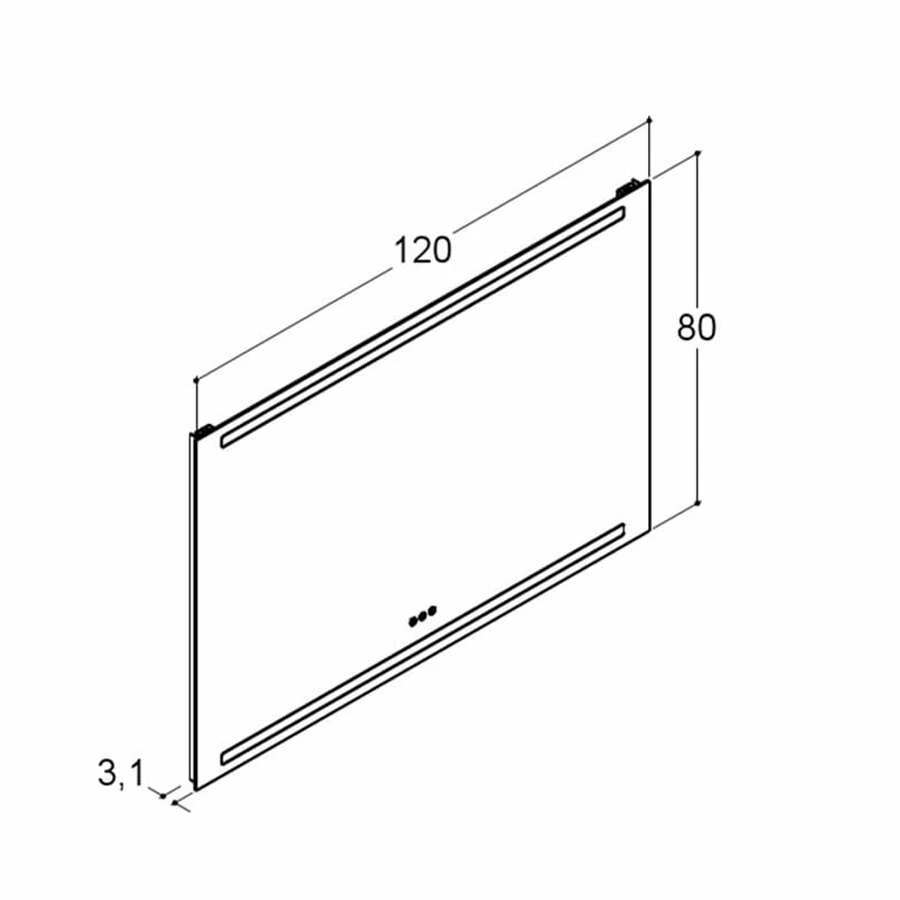 Dansani Delta Spiegel Mit Integrierter Beleuchtung 120 Cm – Bild 2