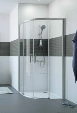 Hüppe Classics 2 Runddusche Viertelkreis Gleittür EasyEntry Radius 550