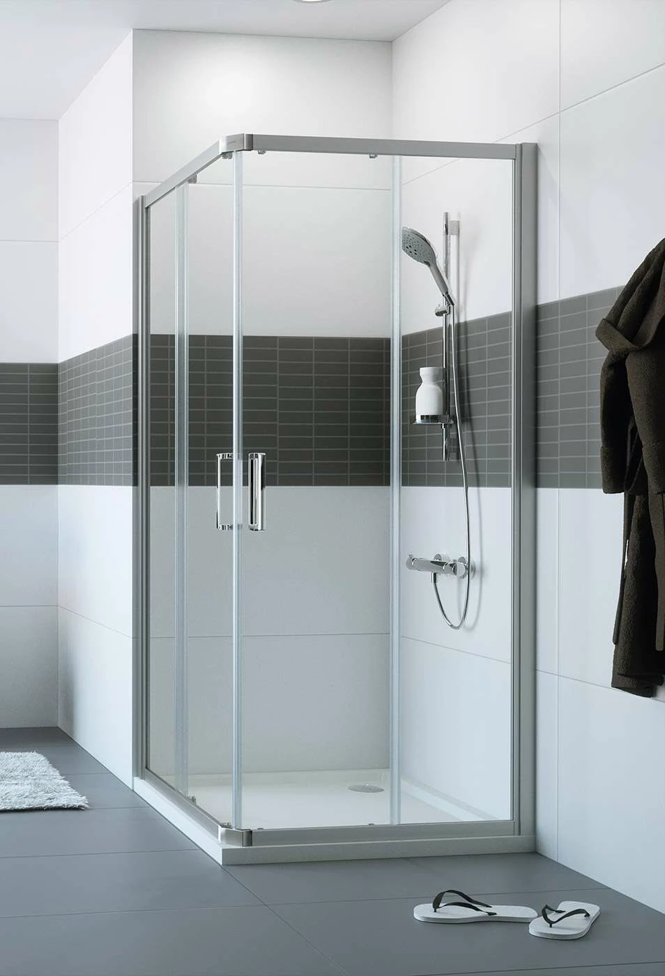 Hüppe Classics 2 Gleittüreckeinstieg 2-teilig 1900 Dusche